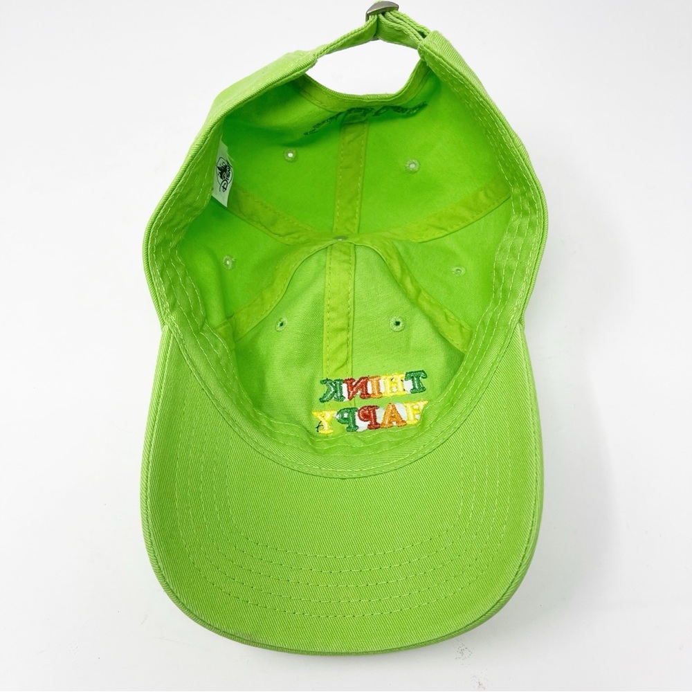 Disney Parks Peter Pan "Think Happy Thoughts" Embroidered Baseball Cap Green OS - Picture 5 of 9